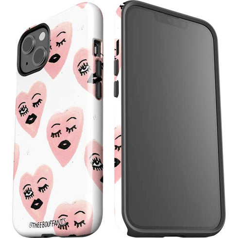 Bouffants and Broken Hearts Winking Hearts iPhone 15 Impact Case