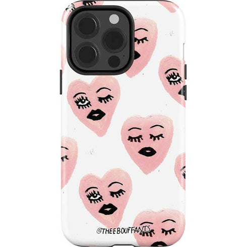 Bouffants and Broken Hearts Winking Hearts iPhone 15 Pro Impact Case