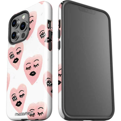 Bouffants and Broken Hearts Winking Hearts iPhone 15 Pro Impact Case