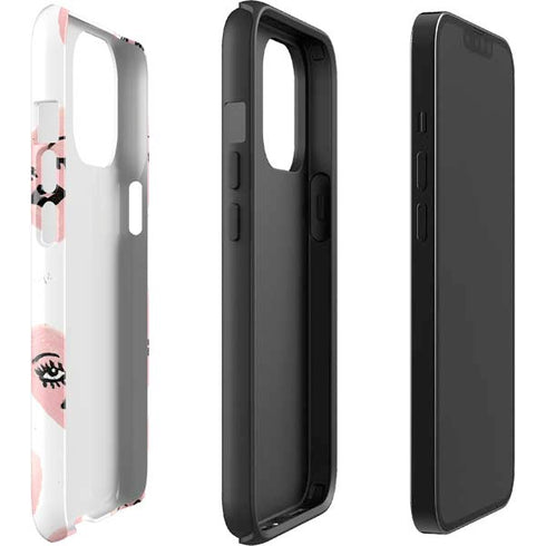 Bouffants and Broken Hearts Winking Hearts iPhone 14 Pro Max Impact Case