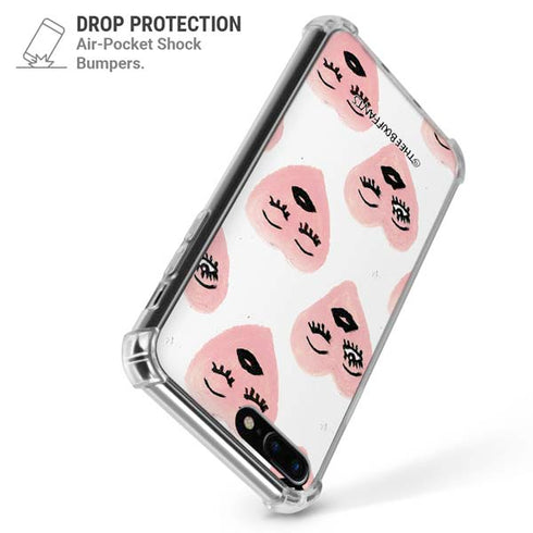 Bouffants and Broken Hearts Winking Hearts iPhone 7/8 Plus Clear Case