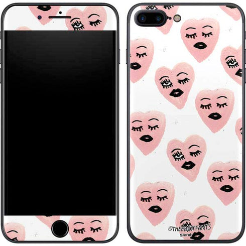 Bouffants and Broken Hearts Winking Hearts iPhone 7 Plus Skin