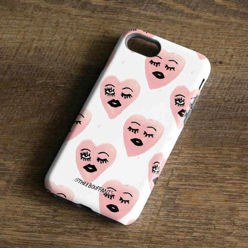 Bouffants and Broken Hearts Winking Hearts iPhone 7 Pro Case