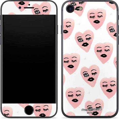 Bouffants and Broken Hearts Winking Hearts iPhone 7 Skin
