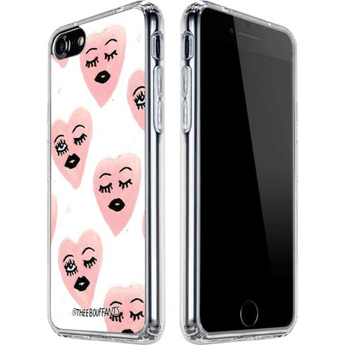 Bouffants and Broken Hearts Winking Hearts iPhone SE (2nd & 3rd Gen) Clear Case
