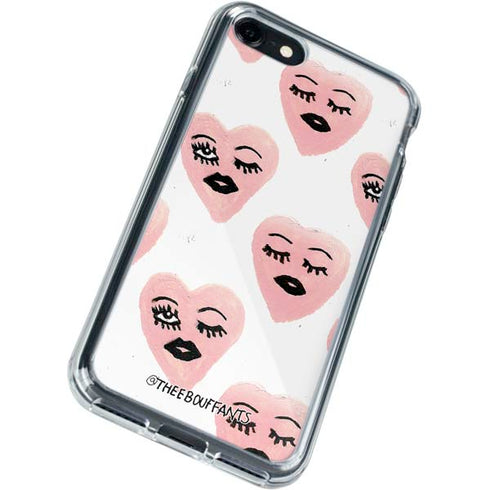 Bouffants and Broken Hearts Winking Hearts iPhone SE (2nd & 3rd Gen) Clear Case