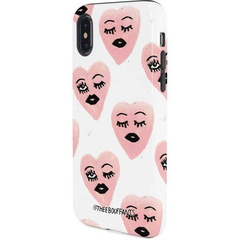 Bouffants and Broken Hearts Winking Hearts iPhone X Pro Case