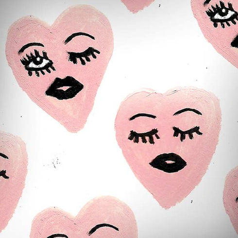 Bouffants and Broken Hearts Winking Hearts iPhone X Pro Case