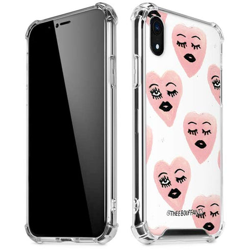 Bouffants and Broken Hearts Winking Hearts iPhone XR Clear Case