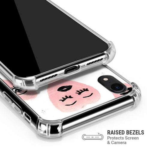 Bouffants and Broken Hearts Winking Hearts iPhone XR Clear Case