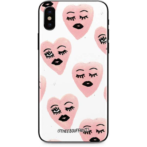 Bouffants and Broken Hearts Winking Hearts iPhone XS Skin