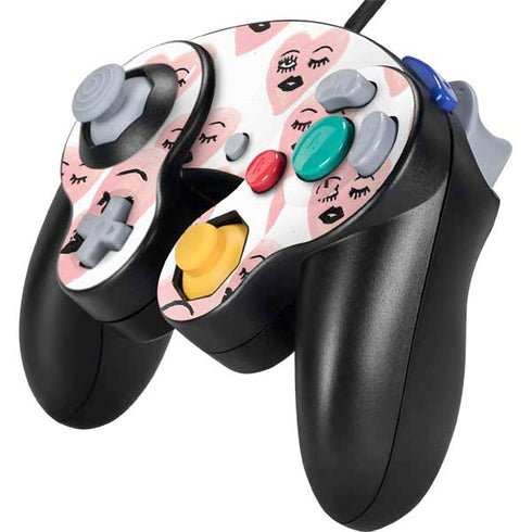 Bouffants and Broken Hearts Winking Hearts Nintendo GameCube Controller Skin
