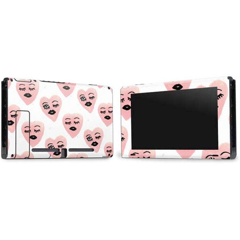 Bouffants and Broken Hearts Winking Hearts Nintendo Switch Bundle Skin