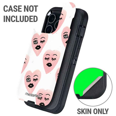 Bouffants and Broken Hearts Winking Hearts Otterbox Defender iPhone Skin