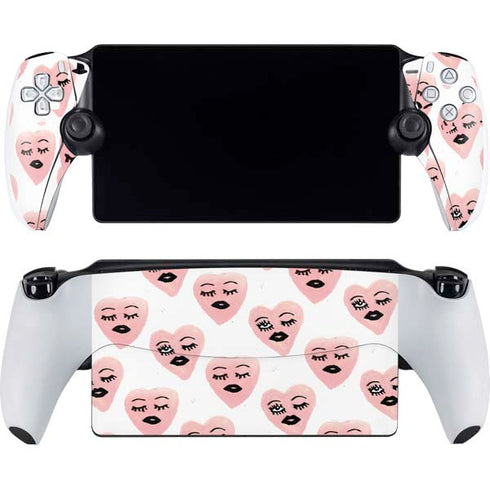 Bouffants and Broken Hearts Winking Hearts PlayStation Portal Remote Player Skin