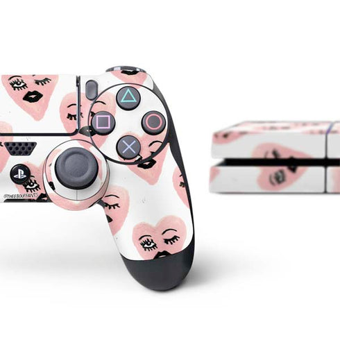 Bouffants and Broken Hearts Winking Hearts PS4 Console and Controller Bundle Skin