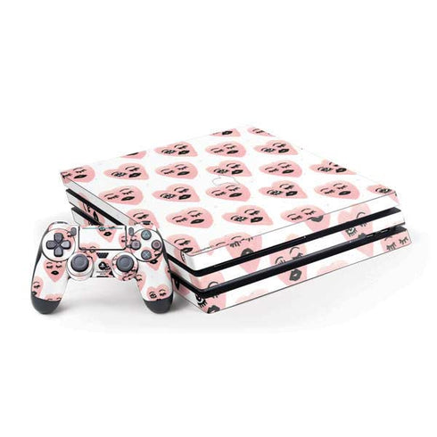 Bouffants and Broken Hearts Winking Hearts PS4 Pro Bundle Skin