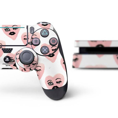 Bouffants and Broken Hearts Winking Hearts PS4 Slim Bundle Skin