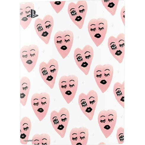 Bouffants and Broken Hearts Winking Hearts PS5 Console Skin
