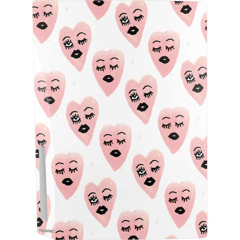 Bouffants and Broken Hearts Winking Hearts PS5 Console Skin