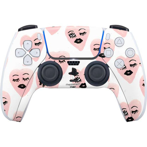 Bouffants and Broken Hearts Winking Hearts PS5 Controller Skin