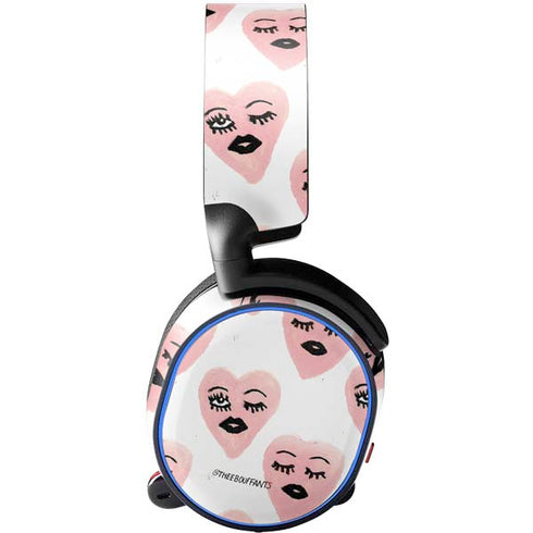 Bouffants and Broken Hearts Winking Hearts SteelSeries Arctis 5 Skin
