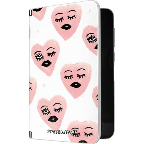Bouffants and Broken Hearts Winking Hearts Surface Duo Skin