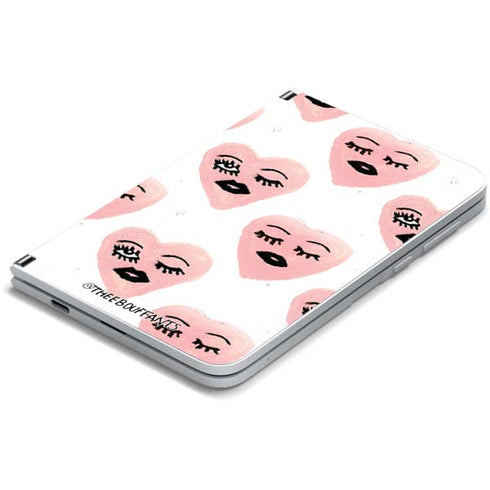 Bouffants and Broken Hearts Winking Hearts Surface Duo Skin