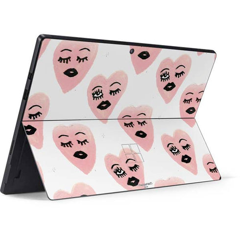Bouffants and Broken Hearts Winking Hearts Surface Pro 7 Skin