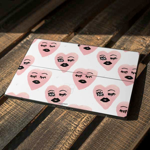 Bouffants and Broken Hearts Winking Hearts Surface Pro 7 Skin