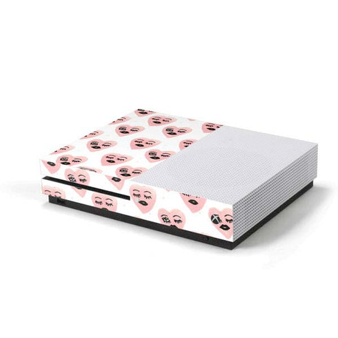 Bouffants and Broken Hearts Winking Hearts Xbox One S Console Skin