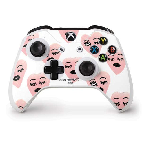 Bouffants and Broken Hearts Winking Hearts Xbox One S Controller Skin