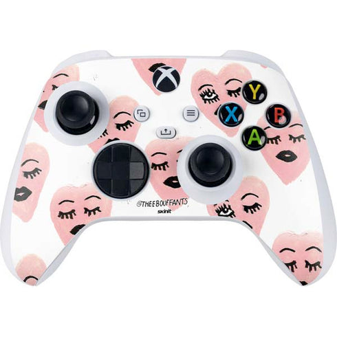 Bouffants and Broken Hearts Winking Hearts Xbox Series S Controller Skin