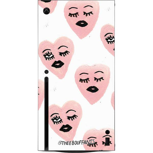Bouffants and Broken Hearts Winking Hearts Xbox Series X Console Skin