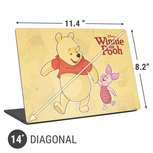 Disney Winnie the Pooh and Piglet Universal Laptop 14in (11.4 x 8.2in) Skin
