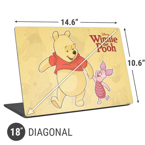 Disney Winnie the Pooh and Piglet Universal Laptop 18in (14.6 x 10.6in) Skin