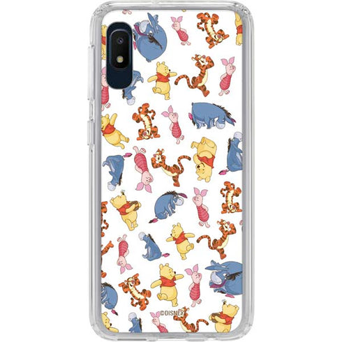 Disney Winnie the Pooh Character Pattern Galaxy A10e Clear Case