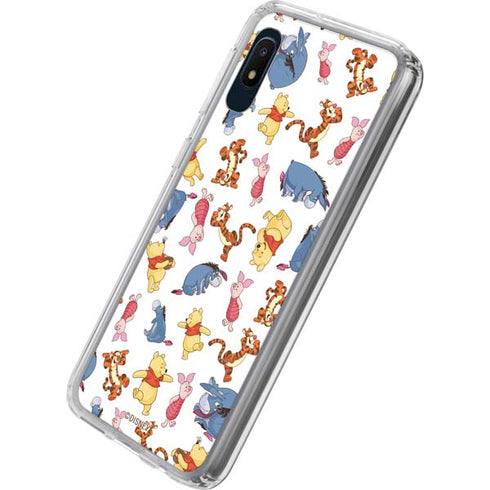Disney Winnie the Pooh Character Pattern Galaxy A10e Clear Case
