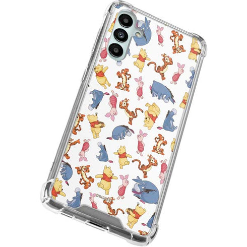 Disney Winnie the Pooh Character Pattern Galaxy A14 5G Clear Case
