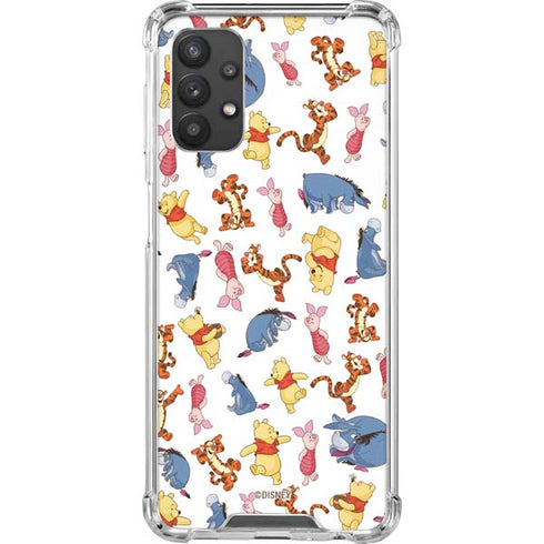 Disney Winnie the Pooh Character Pattern Galaxy A32 5G Clear Case