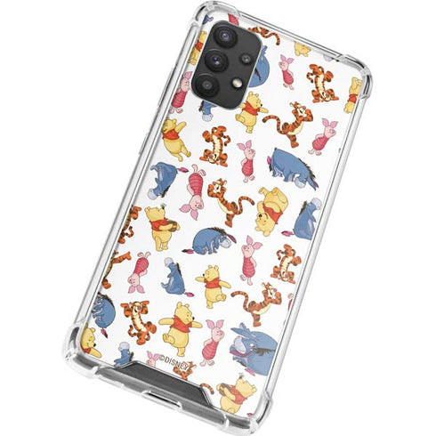 Disney Winnie the Pooh Character Pattern Galaxy A32 5G Clear Case