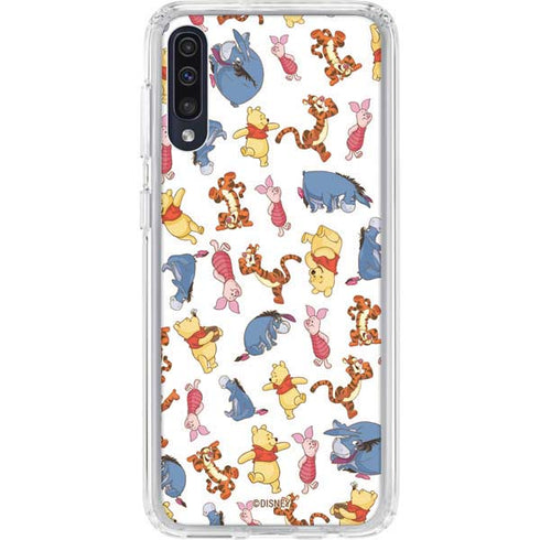 Disney Winnie the Pooh Character Pattern Galaxy A50 Clear Case