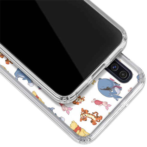 Disney Winnie the Pooh Character Pattern Galaxy A50 Clear Case