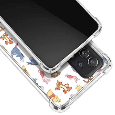 Disney Winnie the Pooh Character Pattern Galaxy A52 5G Clear Case