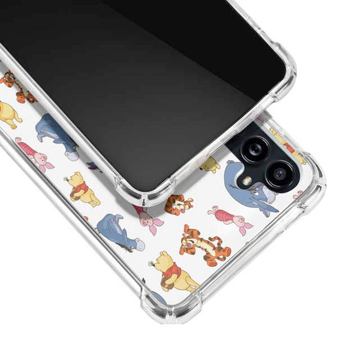 Disney Winnie the Pooh Character Pattern Galaxy A54 5G Clear Case