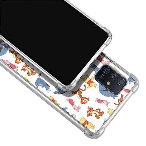 Disney Winnie the Pooh Character Pattern Galaxy A71 5G Clear Case