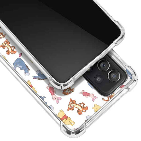 Disney Winnie the Pooh Character Pattern Galaxy A72 5G Clear Case