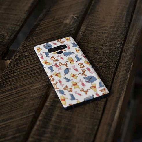 Disney Winnie the Pooh Character Pattern Galaxy Note 9 Skin