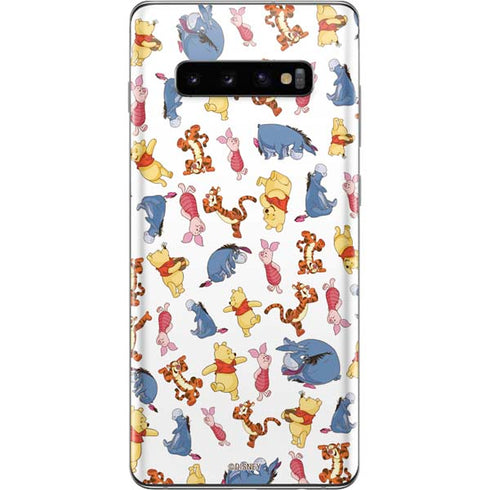Disney Winnie the Pooh Character Pattern Galaxy S10 Plus Skin