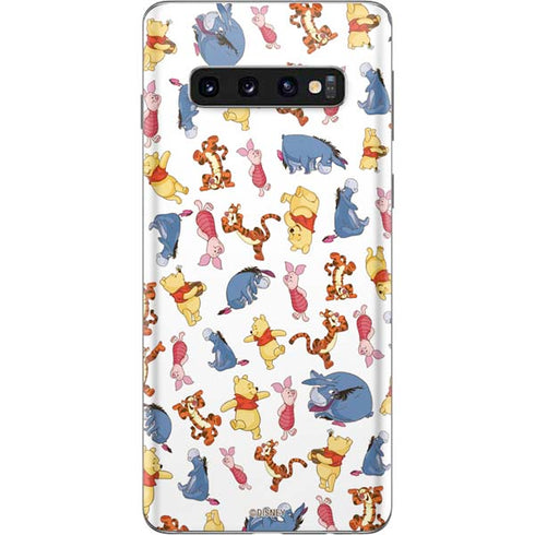 Disney Winnie the Pooh Character Pattern Galaxy S10 Skin